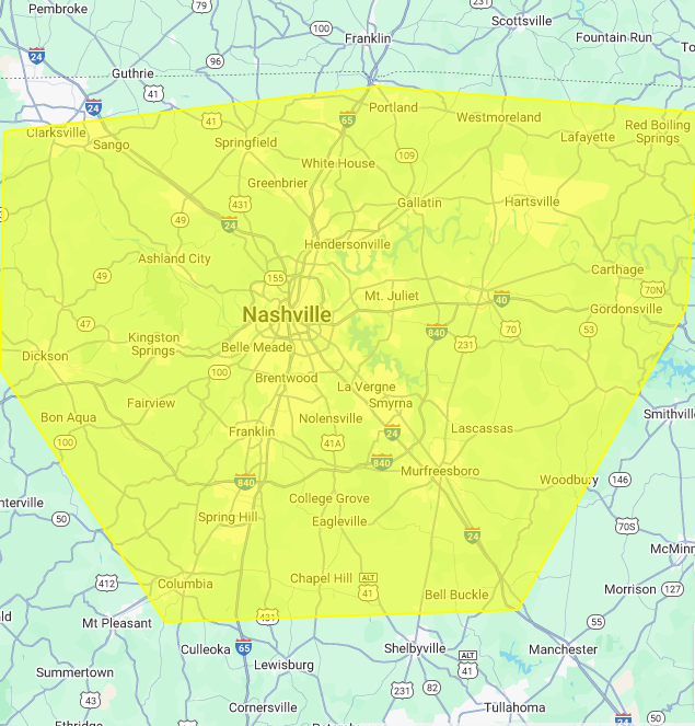 nashville roofing service area